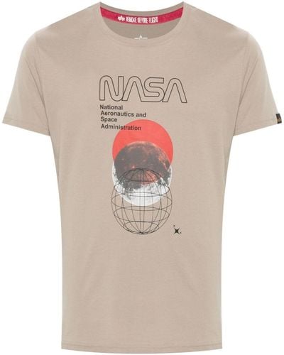 Alpha Industries X Nasa Orbit Cotton T-shirt - グレー