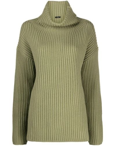 JOSEPH Roll-neck Merino Wool Sweater - Green