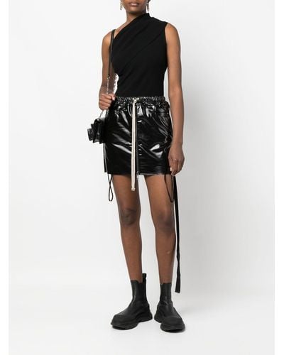 Rick Owens Zip-up Drawstring Mini Skirt - Black