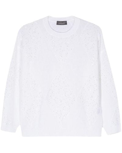 Lorena Antoniazzi Sequin-embellished Sweater - White