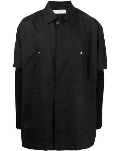 1017 ALYX 9SM Knitted Sleeves Shirt Jacket - Black