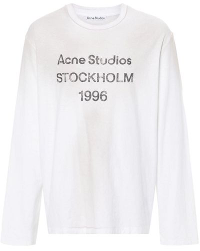 Acne Studios T-shirt Met Logoprint - Wit