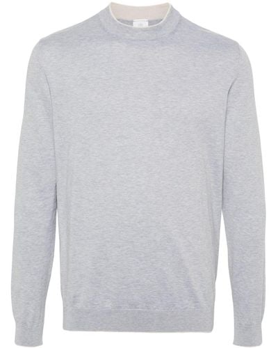 Eleventy Mélange Cotton Sweater - White