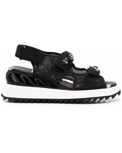 Le Silla Yui Wave Sandalen - Schwarz