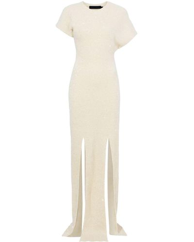 Proenza Schouler Sequined Knitted Dress - White