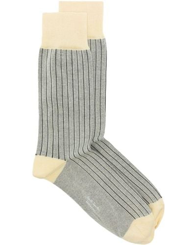 Paul Smith Ribbed Ankle Socks - Gray