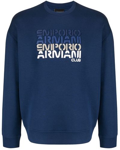 Emporio Armani ロゴ スウェットシャツ - ブルー