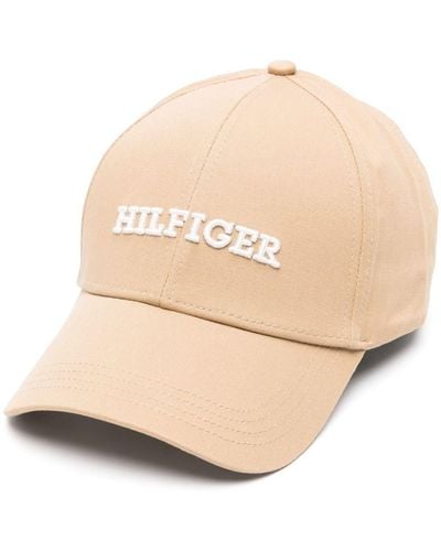 Tommy Hilfiger Logo-appliqué Cotton Baseball Cap - Natural