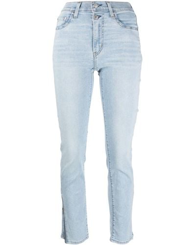 Levi's Halbhohe Skinny-Jeans - Blau