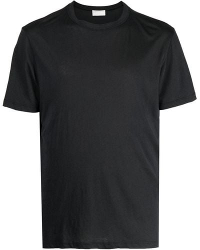 7 For All Mankind T-Shirt mit rundem Ausschnitt - Schwarz
