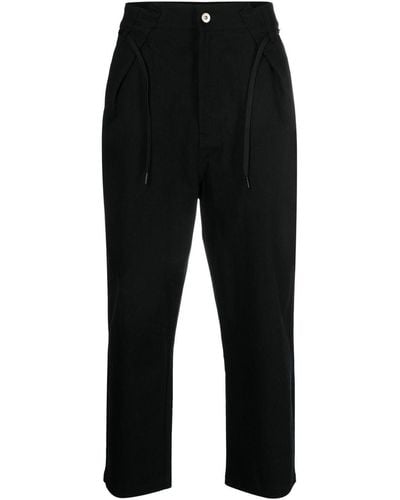 Perks And Mini Reno Cino Cropped Cotton Pants - Black