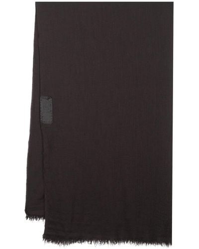 Private 0204 Frayed Cashmere Scarf - Black
