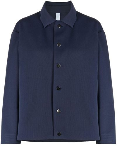 CFCL Pintuck Longsleeved Shirt Jacket - Blue