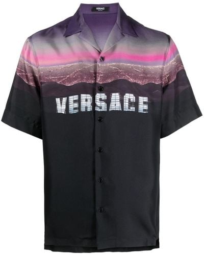Versace Hills シルクシャツ - ブラック