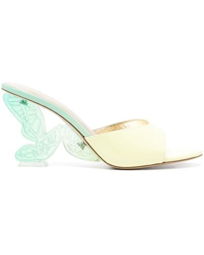 Sophia Webster Paloma 100mm leather mules - Metallizzato