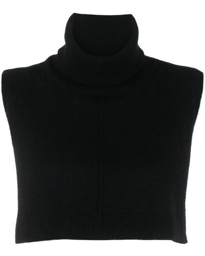 Chinti & Parker High-neck Sleeveless Knitted Top - Black