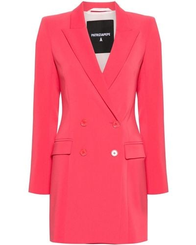 Patrizia Pepe Double-breasted Suit Minidress - Pink