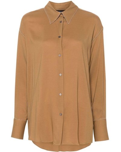 Fabiana Filippi Stud-embellished Shirt - ブラウン