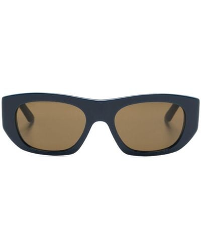 Alexander McQueen Geometric-frame Sunglasses - Blue