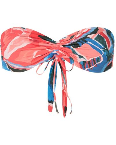 Clube Bossa Percy Graphic-print Bikini Top - Red