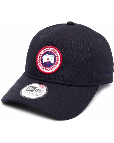 Canada Goose Logo Cotton Baseball Cap - Blue