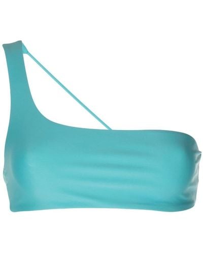 JADE Swim Asymmetrisches Bikini-Oberteil - Blau