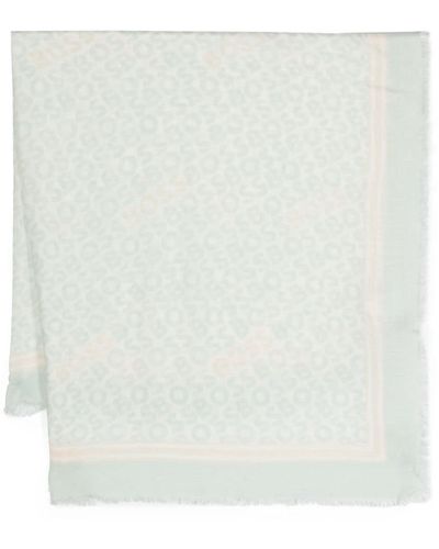 BOSS Schal mit Logo-Print - Weiß