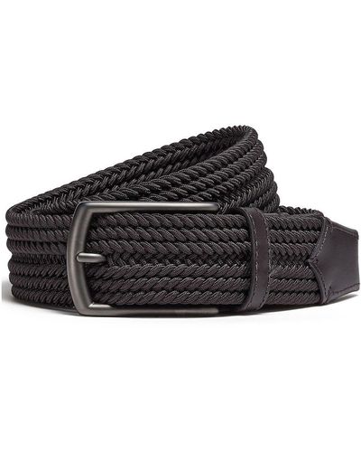 Zegna Cinturón trenzado - Negro