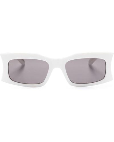 Balenciaga BB0291S Sonnenbrille mit eckigem Gestell - Weiß