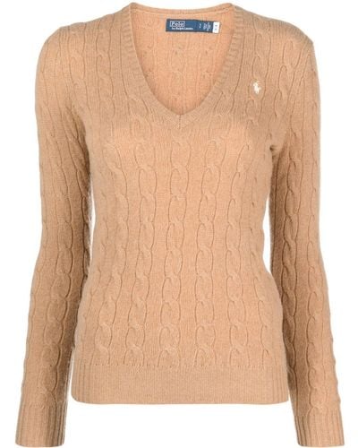 Polo Ralph Lauren Polo Pony Cable-knit Sweater - Natural