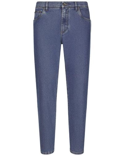 Dolce & Gabbana Jean à coupe droite - Bleu