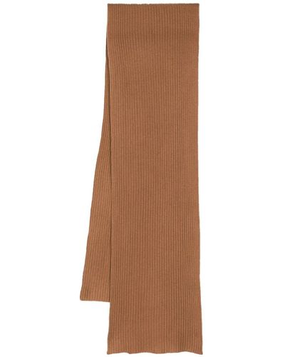 N.Peal Cashmere Ribbed-knit Cashmere Scarf - Brown