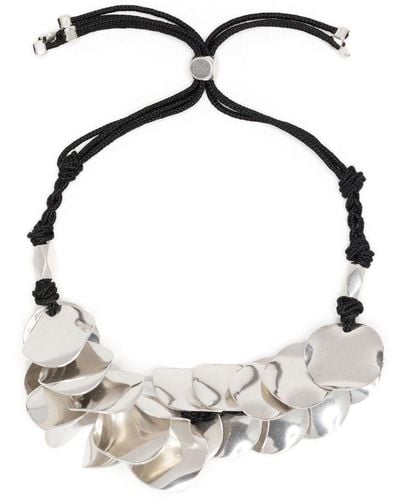Isabel Marant Disc-detail Braided Bracelet - White
