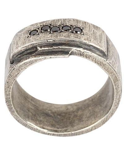 Tobias Wistisen Folded Stones Ring - Metallic