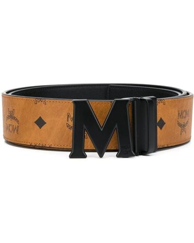 MCM Cinturón Klaus con hebilla del logo - Marrón