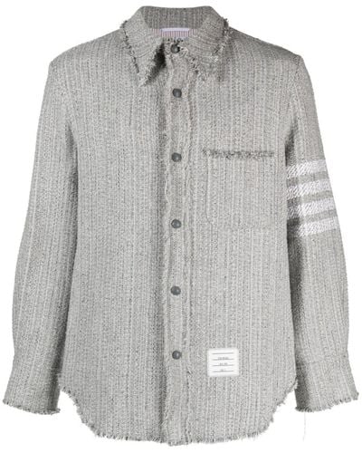 Thom Browne 4-bar Stripe Shirt - Gray