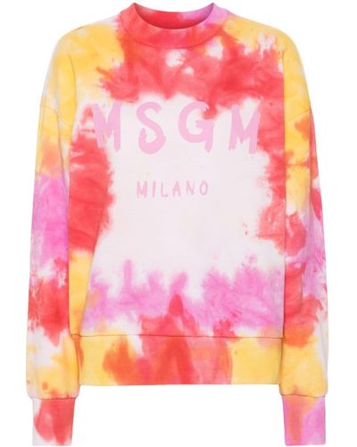 MSGM Sweatshirt mit Batikmuster - Pink