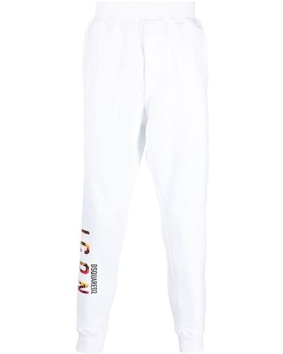 DSquared² Pantaloni sportivi Icon con logo - Bianco