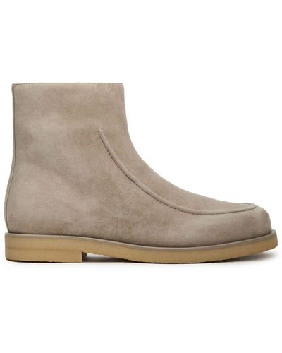 12 STOREEZ Suede Ankle Boots - Brown