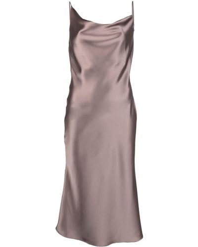 Blanca Vita Drapped Satin-finish Dress - Purple