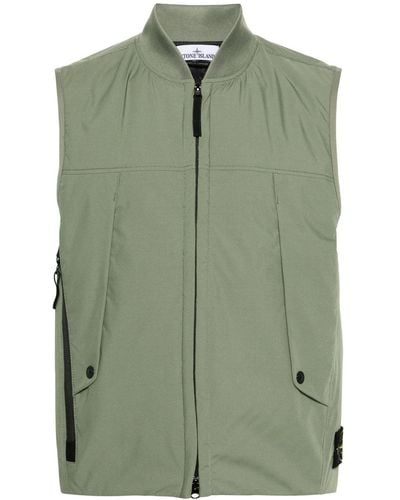 Stone Island Soft Shell Insulated Gilet - Green