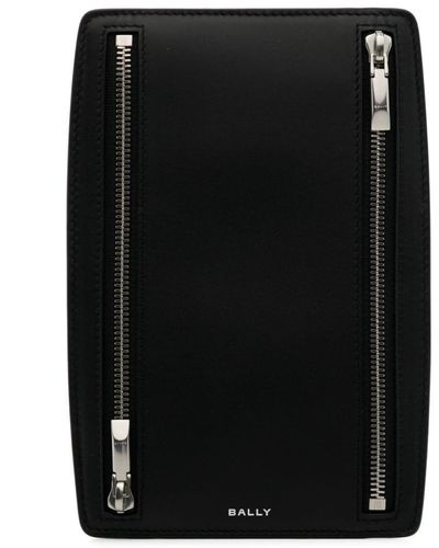 Bally Logo-print Leather Clutch Bag - Black