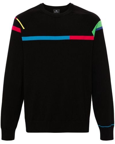 PS by Paul Smith Jersey con detalle a rayas - Negro