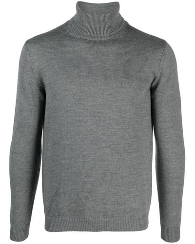 Roberto Collina Roll-neck Wool Sweater - Gray