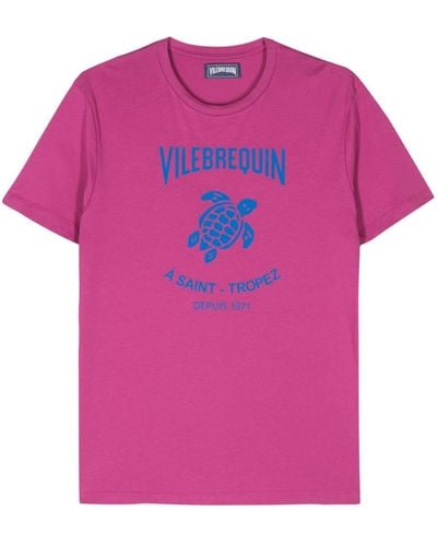 Vilebrequin T-shirt en coton à logo - Rose