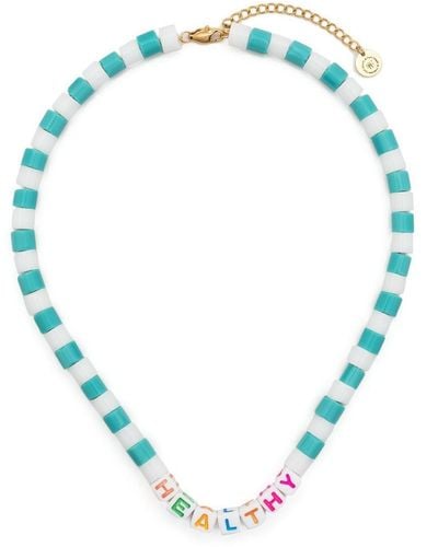 Sporty & Rich Healthy Beaded Necklace - Blue