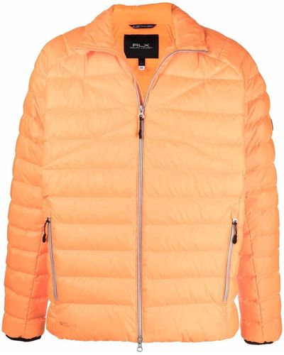 Polo Ralph Lauren Padded Zipped Jacket - Orange