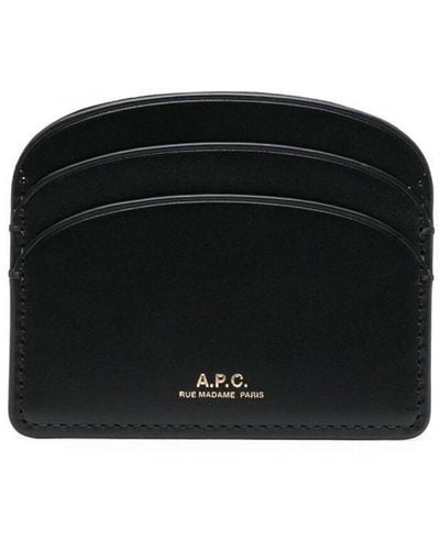 A.P.C. Pasjeshouder Met Logo - Zwart