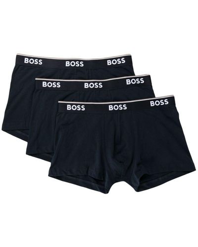 BOSS Set aus drei Shorts mit Logo-Bund - Blau