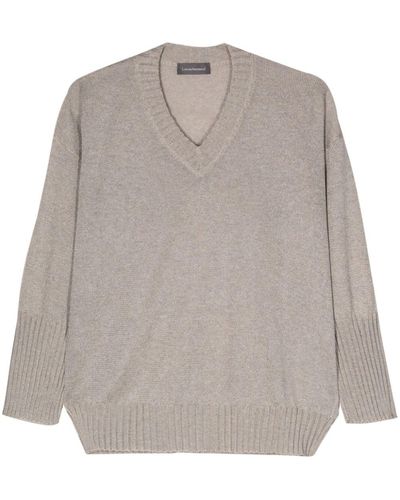 Lorena Antoniazzi Metallic-threading Knitted Sweater - Gray